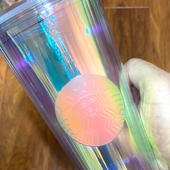 NEW Summer 2020 Starbucks Clear Iridescent Tumbler - Picture 14 of 15